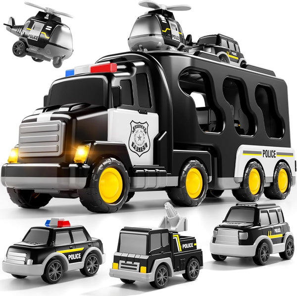Bennol Toddler 5 in 1 Police Truck Toys for 1 2 3