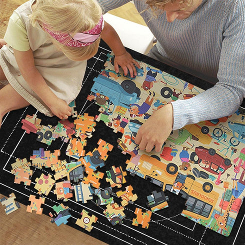 Ainiv 1500 46" 26" Jigsaw Puzzle Mat Roll Up Pieces, x Portable Felt Puzzles Board with Travel Storage Bag, Jigsaw
