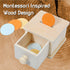 Montessori Mama Coin Box, Wooden Montessori Toy for 1 Year Old Toddler, Baby Drawer Drop Ball Toy