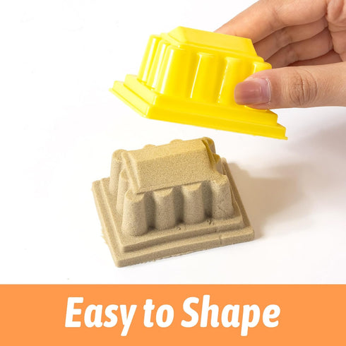 10 2.2 lb 3+ Construction Sensory Bin Toys Sand Molds for Kids & Sensory Sand - Sand Box for Toddlers Ages