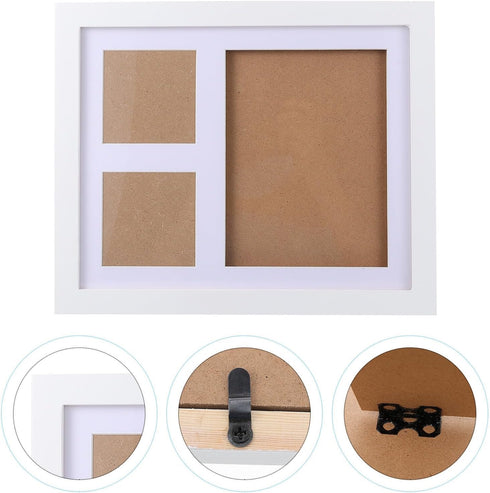 Newborn Handprint and Footprint Keepsake Frame Milestone Photo Frame White Clay Ink Kit Memory Gift for Nursery