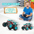 2.4Ghz 3 360 2 DYODYORC Remote Control Car, All Terrain Dinosaur Monster Truck Toys, RC Truck with Music, Lighting