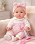 12" Girl Baby Doll Playset With Accessories And Clothes In Gift Box