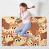 siphylline 52" 34" Cartoon Cute Squirrel Brown Extra Large Resuable Toddler Mattress Pads Highly Absorbent Diaper