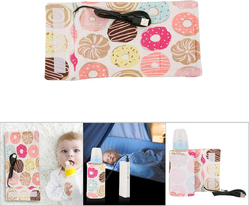 12) Hilitand Portable Keep Bottle Warm, USB Travel Milk Heat Keeper, Baby Bottle Keep Warmer for Car Tavel, Storage