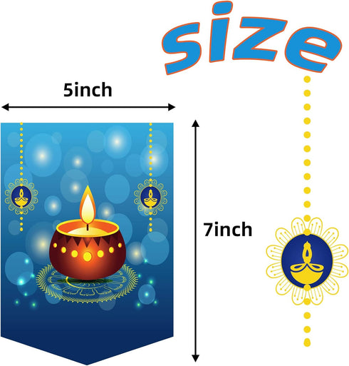Happy Diwali Banner for Festival of Lights Party Decorations, NOT NEED DIY Deepavali Decorations Mother Laxmi