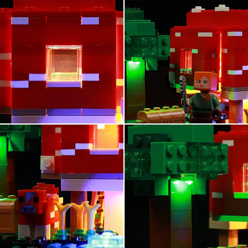 BrickBling LED Light for Lego Mushroom House 21179 Building Kit - Creative Light Kit for Playset
