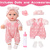12" Set Box,12 Inch Playset 3+ UZIDBTO Baby Doll with Clothes and Accessories in Gift Baby Care Game with Pacifier