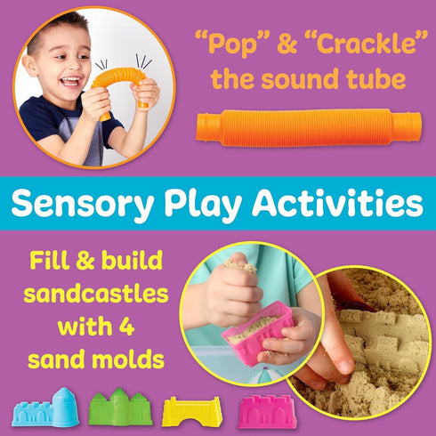 3+) Creativity for Kids Sensory Bin: Beach - Toddler and Preschool Toys, Sensory Box with Toys for Toddlers, Kids Gifts