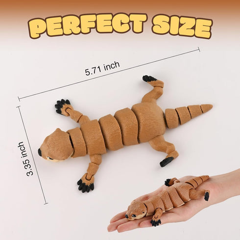 GemmiCho 3D 5.7" 3D 5-7 4-6 8-12 Printed Animals, Articulated Otter Toy, Printed Toys for Stress Relief, Animals