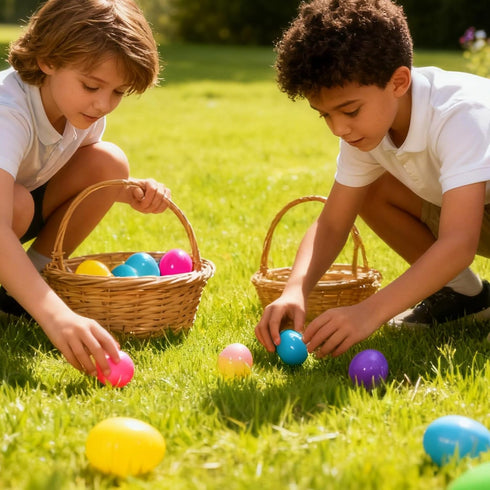220 110 110 Pcs Prefilled Easter Eggs and Toys, Eggs Pre Filled with Toys inside, Easter Basket Stuffers Party Favors
