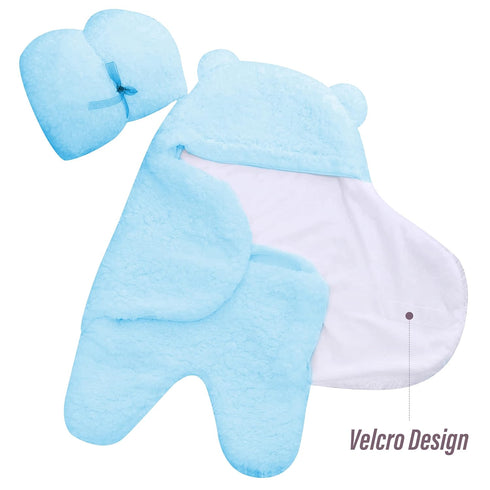 2 Pack Ultra Warm Sherpa Plush Baby Sleeping Swaddle Wrap - Newborn Essentials for 0-6 Months, Baby Shower Gifts