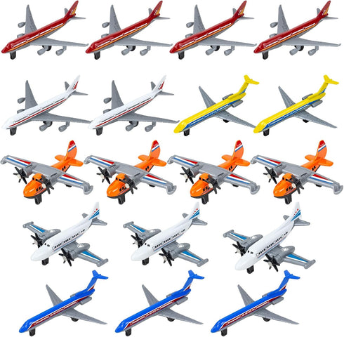 YongnKids 18 Pack Diecast Airplane Toys Set for Toddlers, Aircraft Plane Toy for Boys Girls 3-7 Years Old