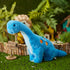 Houwsbaby 14” Blue Light Up Dinosaur Stuffed Animal, LED Glowing Diplodocus Plush Toy Night Light for Kids