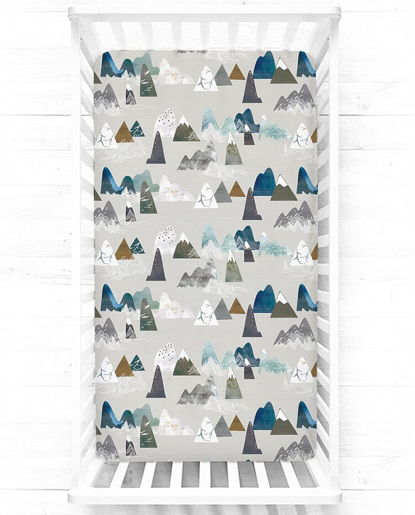 TANOFAR Mountains Baby Boy Crib Sheet Toddler Bed Sheets Soft Breathable Nursery