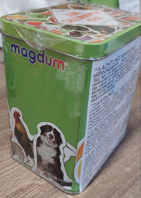 110 Fridge Magnets for Toddlers in Gift Tin Box | Kids Magnetic Animals for Refrigerator | Toddler Fridge Magnets