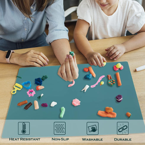 Countertop Counter Extra Large Silicone Mat, Silicone Table Mat Kitchen Protector Nonslip Heat Resistant Desk Mat