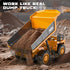 13-Channel 2.4GHz 3+ Remote Control Dump Truck Toy, Rc Construction Vehicles with Metal Bed & Light, RC Truck for Kids