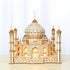 3D Wooden Puzzle for Adults, Taj Mahal Wood Model with LED Light, Self-Assembly Mechanical Building Kit