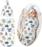 Qwalnely Dragon Swaddle Blanket with Hat for Baby, Swaddling Dragon Theme Baby Stuff
