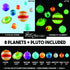 Great Explorations 3-D Solar System Glow In The Dark Ceiling Hanging Kit with 3D Planets and Star Stickers