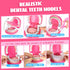 3-5 4 ULOVEME Pink Doctor Kit for Toddlers with Costume - Dentist Kit for Kids with Teeth Model /Removable Teeth