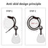 SWETRACE 2pcs Stroller Hooks Aluminum Alloy with Pu Strap, Anti-Slip Pram Clips for Diaper Bags and Grocery, Universal