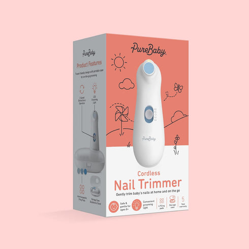 Trimmer 6-Piece 4 2 PureBaby Electric Nail - New & Improved Cordless Nail Drill, Attachments, Speeds with Bidirectional