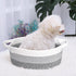 ABenkle Small Woven Basket, 12"x 8"x 5", Cute Storage Basket for Cat Dog Toys, Decorative Gift Basket with Handles