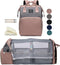 houscly Diaper Bag Backpack with Changing Station: Pink Baby Bags for Girls