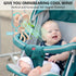 360 snawowo Mini Portable Baby Stroller Fan, Battery Operated Clip on Fan, Rechargeable Rotate Flexible Tripod Handheld
