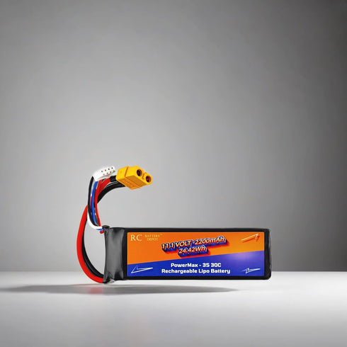 RC Battery Depot 11.1V 2200mAh 3S 30C XT60 Plug RC Lithium-Polymer (LiPo) Battery for RC Toys, Boats, Cars, Planes