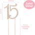 15 Cake Topper - Premium Rose Gold Metal, 15th Birthday or Anniversary Party, Sparkly Rhinestone Decoration, Protected
