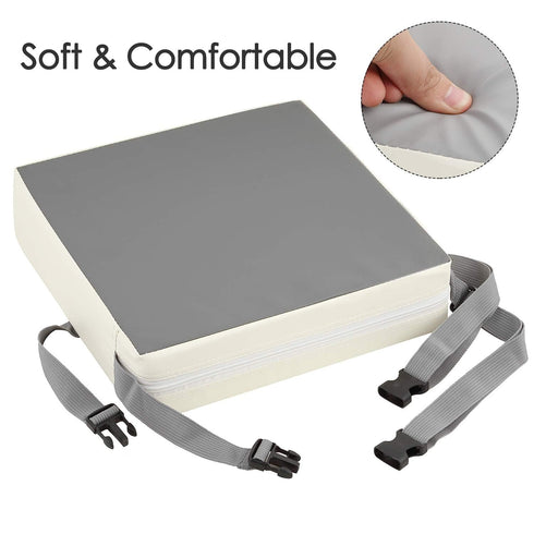 Booster Seat for Kitchen Chair - PU Waterproof Toddler Booster for Dining Table, Portable Travel Increasing Cushion