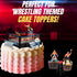 Liberty Imports Ultimate 32-Piece Wrestling Miniature Toys for Kids, Wrestler Figures with 2 Rings