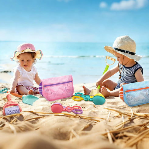 UMUACCAN 2pcs Mold,2pcs 2-15, Snowball Maker for Kids and Detachable Beach Shovels, Rolling Sand Seashell Collecting