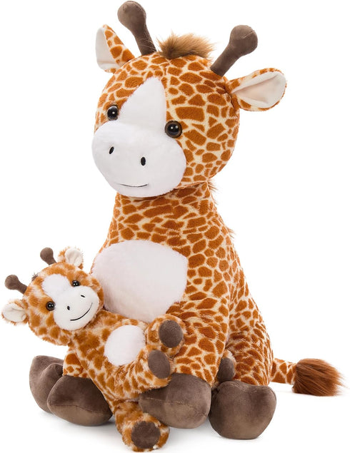 Animal,25.6in Tezituor Giraffe Stuffed Large Giraffe Plush Toy with Baby, Cute Plushies,Giraffe Plush Pillow