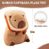 Cute 12 Inch Capybara Plush Doll with Bread Stuffed Animal for Kids Adults