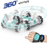 GoolRC RC Stunt Car - 2.4GHz 4WD Remote Control Car, Deformable Off Road Car with 360° Flips (Blue)