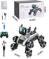 2.4Ghz 6-12 HuiJuKeJi Interactive Robot Dog RC Stunt Car, Gesture Sensing & Remote Control Cars, Mecanum Wheels, LED