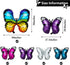 Sumind 10 Pcs Butterfly Balloons, Helium Foil Balloon Kit for Butterfly Party Supplies and Birthday Decoration