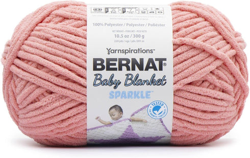 Bernat Baby Blanket Sparkle 300g, Rose Glow Sparkle