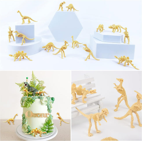 HAVAGDTM 150PCS 2.5Inch Dinosaur Fossil Skeleton Dinosaur Skeleton Toys Assorted Figures Dino Bones for Birthday Party