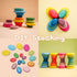 OESSUF 16PCs Stacking Rocks Wooden Blocks, Balancing Stacking Stones for Toddler Rainbow Pebbles Sorting Toys