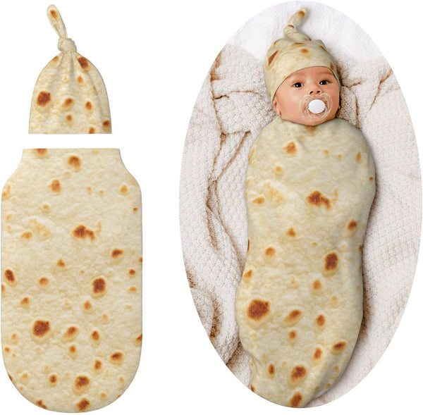 Tortilla Swaddle Blankets Soft Receiving Blanket Burrito Baby Swaddle Wrap for Baby