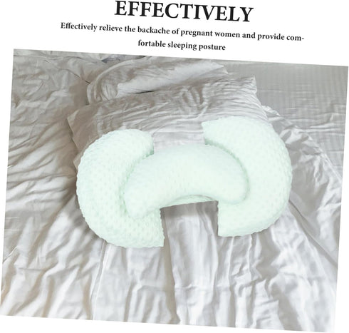 Healifty Multi-Functional Cooling Pregnancy Waist Pillow for Side Sleeping Soft Maternity Support Cushion Detachable