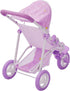Purple and White Baby Doll Jogging Stroller with Canopy