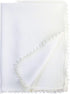 Carriage Boutique Special Occasion Off White Qulited Blanket with Lace Trim