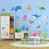 decalmile Under The Sea Dolphin Fish Wall Decals - Vinyl Peel and Stick Kids Room Decor