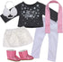 Sophia's 6 Piece Outfit Set for 18'' Dolls - Sweater, Skirt and Accessories, Gray and White